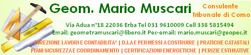 Geom. Mario Muscari - Consulente Tribunale di Como Geom. Mario Muscari