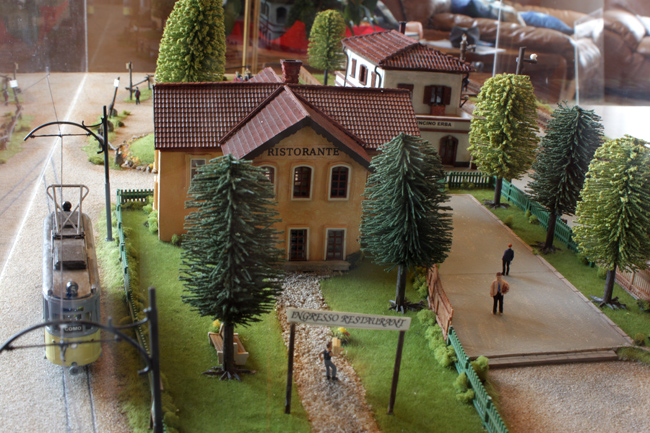 Tranvia SECAV Como-Erba nel diorama della stazione Erba-Incino