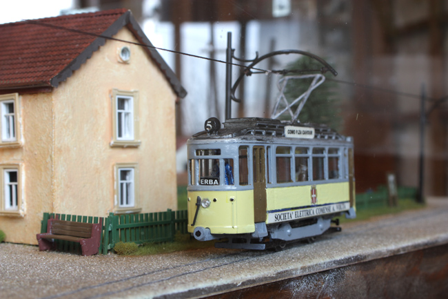 Tranvia SECAV Como-Erba nel diorama della stazione Erba-Incino
