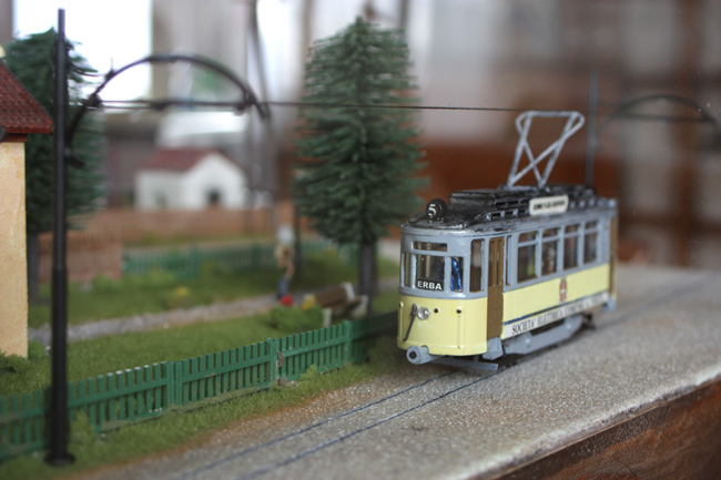 Tranvia SECAV Como-Erba nel diorama della stazione Erba-Incino