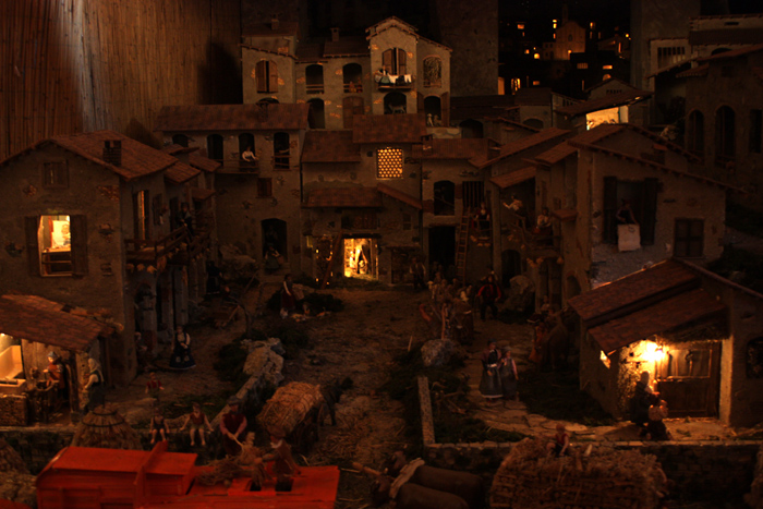 Presepe di Crevenna - Edizione 2011 - Il presepe nella fase "notte".